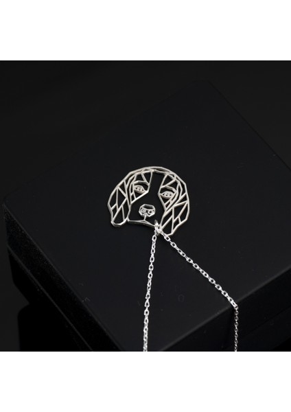 925 Ayar Gümüş Yaşlı Golden Köpek Kolye Özel Tasarım