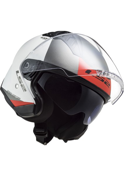 Copter 2 Urbane Mat Beyaz-Kırmızı Kask modelleri