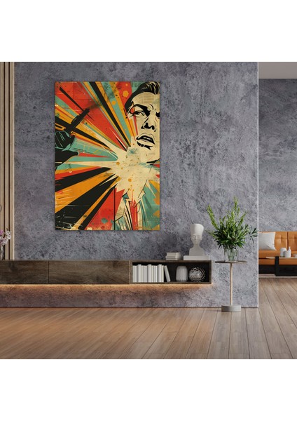 Art Deco Pop Art Duvar Dekorasyonu - Klasisizm ve Popart, Kanvas Tablo, Art Deco Pop Art, Duvar Dekorasyonu, 30 x 50 cm