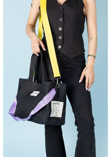 Vanha Kadın Kanvas Omuz Çantası ve Çapraz Çanta