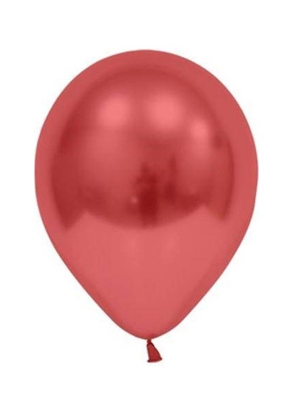 Kırmızı Krom Balon 5 Adet (30 Cm)