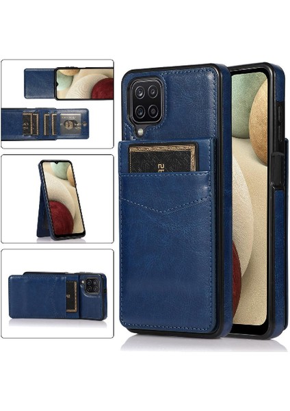 Kredi ile Samsung Galaxy A12 Kılıf Cüzdan Kart Tutucu ile Uyumlu (Yurt Dışından)