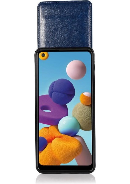 Kredi ile Samsung Galaxy A21 Kart Tutucu Kılıf Cüzdan ile Uyumlu (Yurt Dışından)