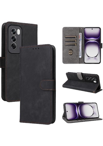 Oppo Oppo 12 Pro 5g Kart Yuvaları Için Kılıf Kapak Manyetik Kapatma Rfıd Pu (Yurt Dışından) modelleri