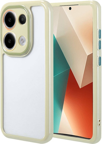 Xiaomi Redmi Note 13 4g Uyumlu Kılıf Kamera Korumalı Renkli Kenar ve Çerçeve Tasarımlı Kapak