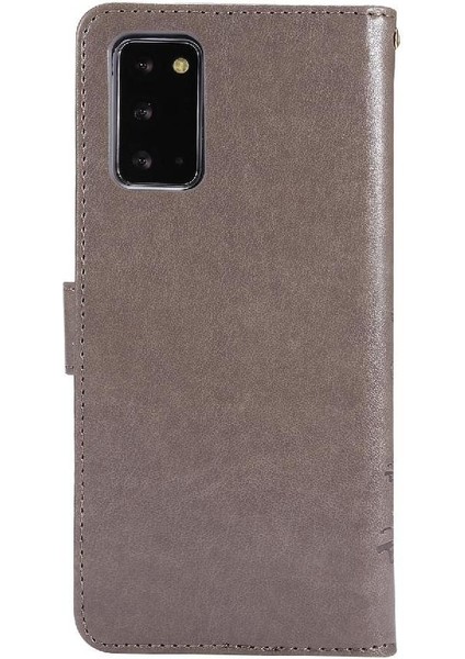 Samsung Galaxy Not 20 Için Pu Deri Bilek Kayışı Kickstand Kart Durumda (Yurt Dışından) indirimleri