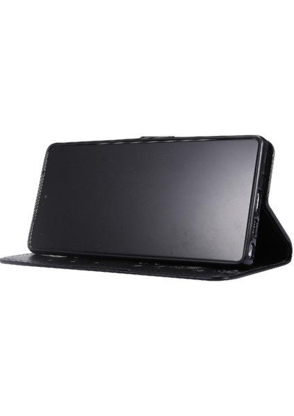Samsung Galaxy Not 20 Için Pu Deri Bilek Kayışı Kickstand Kart Durumda (Yurt Dışından)