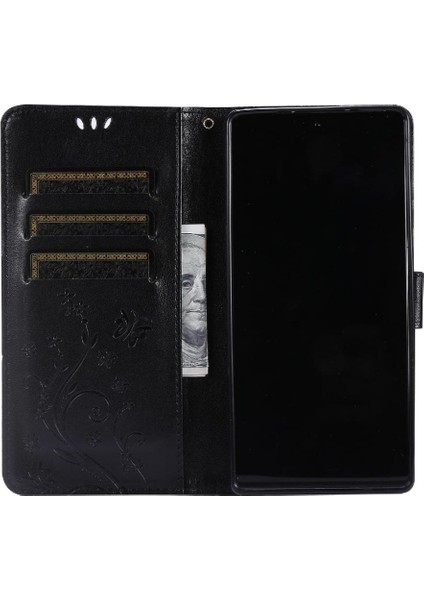 Samsung Galaxy Not 20 Için Pu Deri Bilek Kayışı Kickstand Kart Durumda (Yurt Dışından)