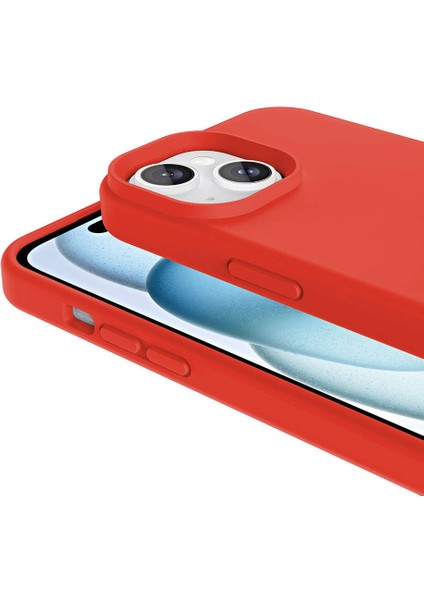 Apple iPhone 15 Plus Uyumlu Kılıf Magsafe Şarj Özellikli Sıvı Teknolojili Silinebilir Sert Kapak