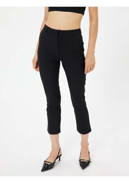 Crop Paça Cigarette Pantolon Regular Fit modelleri