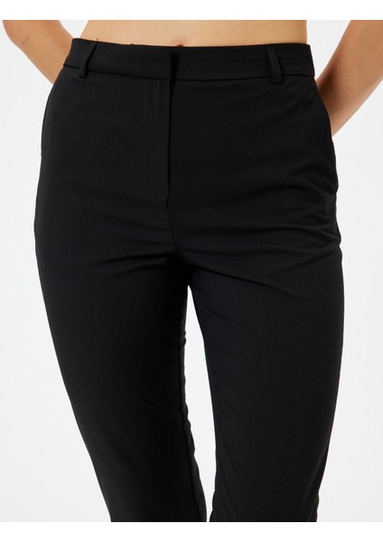 Crop Paça Cigarette Pantolon Regular Fit indirimleri