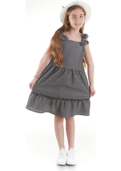 Kız Çocuk Elbise Gofre Pitikare Şapkalı Set Elbise Pamuklu Ak2524 fiyatları