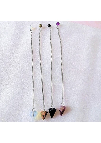 A3 Küçük Boyutlu Taş Sarkaç Maden Ametistleri Lapis Opal Kristal Koni Şifa Çakra Zincir Altıgen Kolye Takı (Yurt Dışından) fırsatları