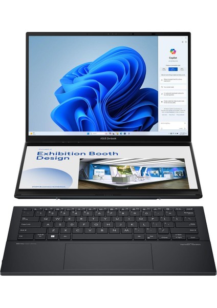 Zenbook Duo– Intel Ultra 7 155H- 14’’ OLED Dokunmatik– 16GB Ram – 1tb Ssd- Q Us Ingilizce Klavye- 1 Yıl Garanti- UX8406MA-DS76T