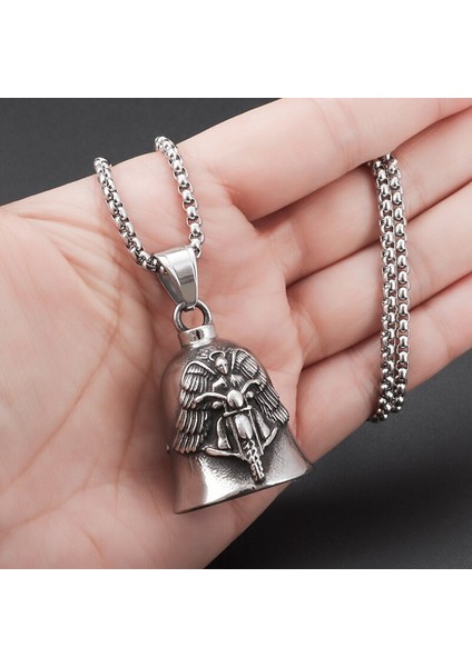 AL12821 Zinciri Retro Punk Çan Kolye Motosiklet Lokomotif Rock Parti Aksesuarları Muska Çan Anahtarlık (Yurt Dışından)
