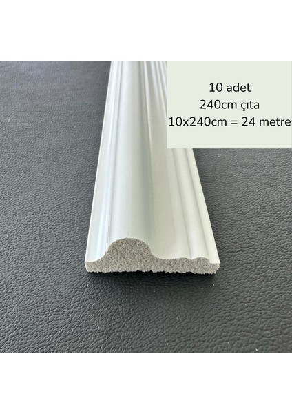 Dekoratif Boyanabilir 10 Adet 4 cm Eğimli Polistren Duvar Çıtası