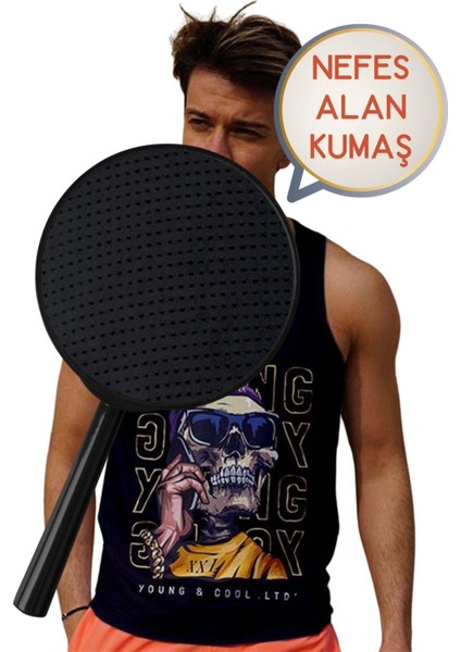 Dijital Baskılı Nefes Alan Clima Control Kumaş Erkek Askılı Plaj Tişört Atlet - MB0361 fiyatları