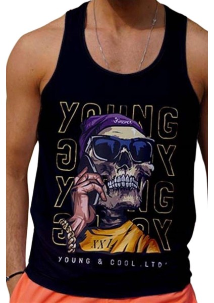 Dijital Baskılı Nefes Alan Clima Control Kumaş Erkek Askılı Plaj Tişört Atlet - MB0361 fırsatları