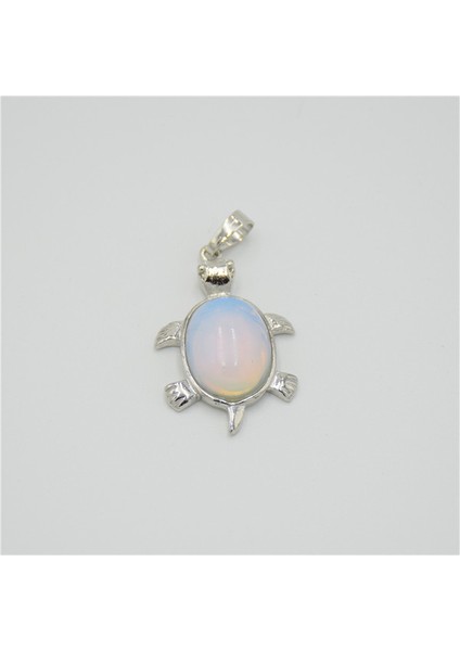 Opal Sevimli Güzel Kaplumbağa Kolye Kolye Doğal Taş Boncuk Mor Gül Pembe Kuvars Kaplumbağa Charms Kolye Kadınlar Için Takı Yapımı (Yurt Dışından)