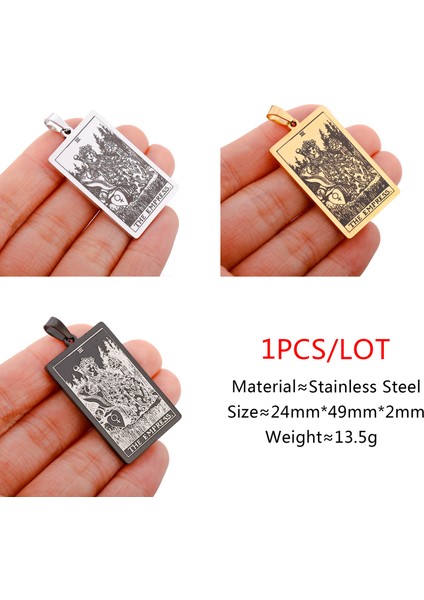 Altın Tarzı Imparatoriçe 22 Tarot Kartları Kolye Kolye Paslanmaz Çelik Binbaşı Arcana Kehanet Takılar Takı Kişiselleştirilmiş Kolye Yapımı Hediye Dıy (Yurt Dışından)