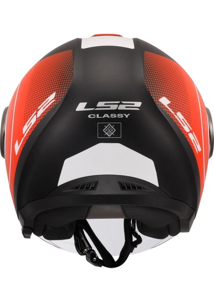 Classy Dısko Mat Siyah-Kırmızı-Beyaz Kask modelleri