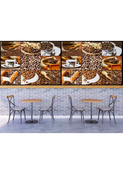 Kahve Çekirdeği Cafe Duvar Kağıdı Baskı
