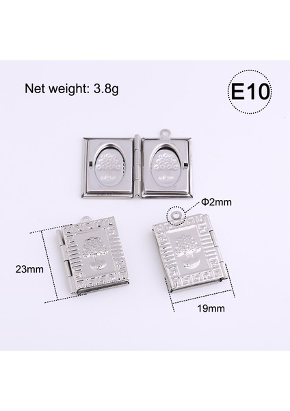 E10 Unnaıer Geometrik Yuvarlak Fotoğraf Kolye Kutusu Kolye Titanyum Çelik Paslanmaz Çelik Metal El Yapımı Diy Aksesuarları Takı (Yurt Dışından)