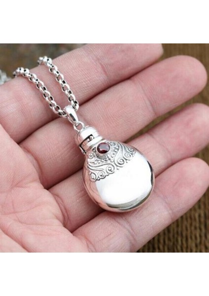 AL12879-GÜMÜŞ Yeni Claunk Gümüş Kaplama Metal Antika Parfüm Şişesi Kolye Kolye Erkekler Için Glamour Kişilik Parti Balo Takı (Yurt Dışından) fiyatları