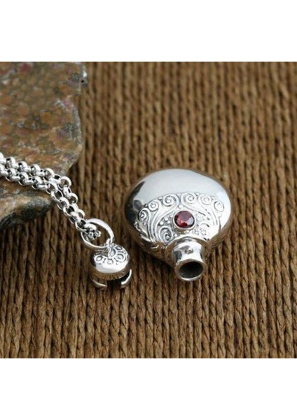 AL12879-GÜMÜŞ Yeni Claunk Gümüş Kaplama Metal Antika Parfüm Şişesi Kolye Kolye Erkekler Için Glamour Kişilik Parti Balo Takı (Yurt Dışından) fırsatları