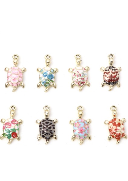 No.6 Boyutu Okyanus Deniz Kaplumbağası Emaye Hayvan Takılar Renkli Kolye Dıy Takı Kolye Bilezik Metal Kolye Takı x 14MM (Yurt Dışından)