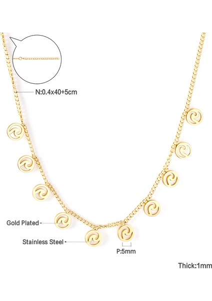 NE242901S Tarzı NE247701S Luxusteel Minik Küçük Kolye Gerdanlık Kolye Kadınlar Için Kızlar Paslanmaz Çelik Moda Zarif Sikke Yıldız Bebek Ayak Charm Takı (Yurt Dışından)
