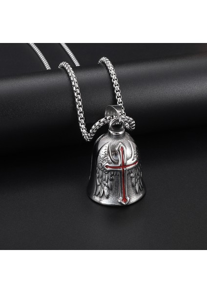 AL6905-GÜMÜŞ Kaplama Retro Punk Çan Kolye Motosiklet Lokomotif Rock Parti Aksesuarları Muska Çan Anahtarlık (Yurt Dışından)
