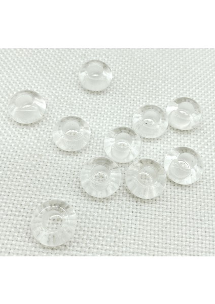 No.21 2 Adet Doğal Taş Kuvars Kristal Yuvarlak Şekil Büyük Delik Boncuk Kolye Takı Yapımı Kolye Küpe Bilezik Aksesuarları 7*14 mm (Yurt Dışından)