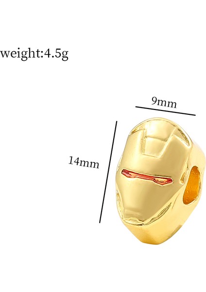 PJ0183 Marvel Süper Kahraman Boncuk Kolye Takı Avengers Örümcek Adam Demir Adam Bilezik Charm Takı Kolye Dıy Aksesuarları Li Hediyeler (Yurt Dışından)