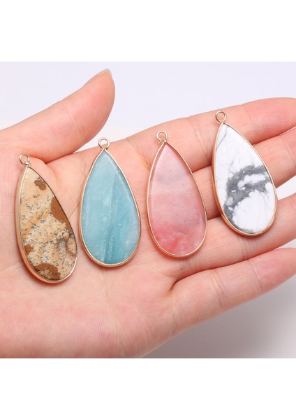 Amazonit Doğal Taş Mücevher Klasik Damla Kenar Kolye El Yapımı El Sanatları Dıy Zarif Kolye Kazak Zinciri Takı Aksesuarları Hediye Yapmak (Yurt Dışından) fiyatları