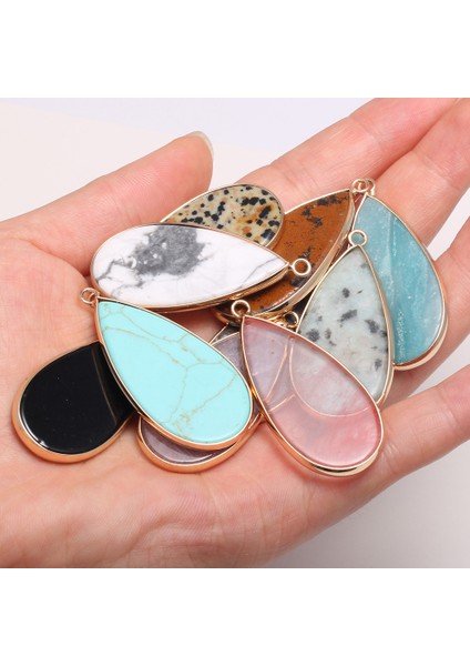 Amazonit Doğal Taş Mücevher Klasik Damla Kenar Kolye El Yapımı El Sanatları Dıy Zarif Kolye Kazak Zinciri Takı Aksesuarları Hediye Yapmak (Yurt Dışından) indirimleri