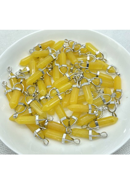 No.23 Doğal Taş Taş Kuvars Kristal Turkuaz Altıgen Sarkaç Reiki Charm Kolye Dıy Takı Yapımı Kolye (Yurt Dışından)