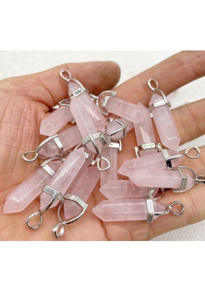 No.23 Doğal Taş Taş Kuvars Kristal Turkuaz Altıgen Sarkaç Reiki Charm Kolye Dıy Takı Yapımı Kolye (Yurt Dışından)