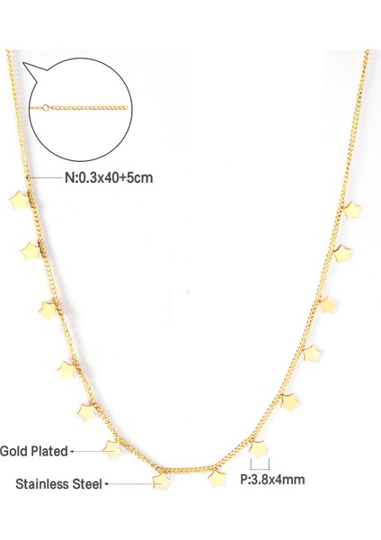 NE242901S Tarzı NE244701S Luxusteel Minik Küçük Kolye Gerdanlık Kolye Kadınlar Için Kızlar Paslanmaz Çelik Moda Zarif Sikke Yıldız Bebek Ayak Charm Takı (Yurt Dışından)