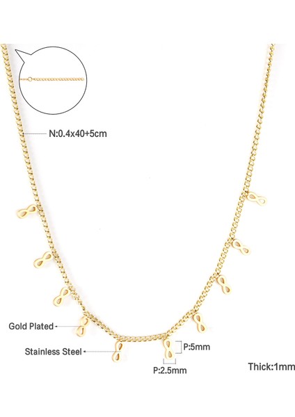 Altın Tarzı NE248301S Luxusteel Minik Küçük Kolye Gerdanlık Kolye Kadınlar Için Kızlar Paslanmaz Çelik Moda Zarif Sikke Yıldız Bebek Ayak Charm Takı (Yurt Dışından)