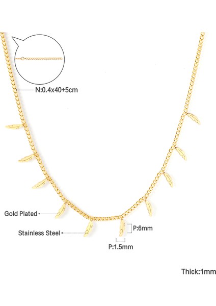 Altın Tarzı NE247401S Luxusteel Minik Küçük Kolye Gerdanlık Kolye Kadınlar Için Kızlar Paslanmaz Çelik Moda Zarif Sikke Yıldız Bebek Ayak Charm Takı (Yurt Dışından)