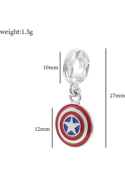 PJ0191 Marvel Süper Kahraman Boncuk Kolye Takı Avengers Örümcek Adam Demir Adam Bilezik Charm Takı Kolye Dıy Aksesuarları Li Hediyeler (Yurt Dışından)