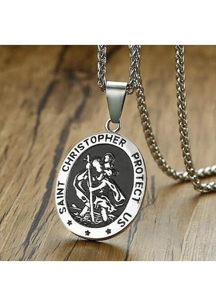 Altın Hip Hop St Christopher Kolye Erkekler Için Vintage Antik Yunan Muska Kolye Kolye Takı Hediye (Yurt Dışından)
