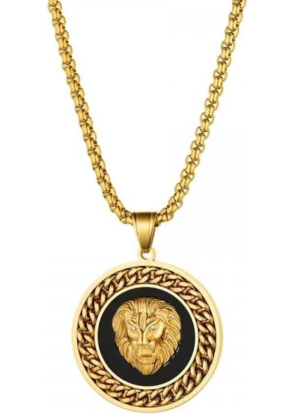 A20643-ALTIN Clareative Tasarım Altın Renk Aslan Kolye Kolye Erkekler Için Trendy Otoriter Hayvan Kolye Sokak Parti Takı Hediye (Yurt Dışından)
