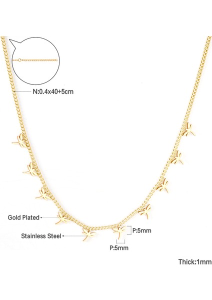 NE242901S Tarzı NE247901S Luxusteel Minik Küçük Kolye Gerdanlık Kolye Kadınlar Için Kızlar Paslanmaz Çelik Moda Zarif Sikke Yıldız Bebek Ayak Charm Takı (Yurt Dışından)
