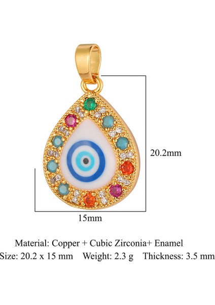 VC068X3 3 Adetlot Trendy Ayçiçeği Üzüm Kiraz Zirkon Kolye Çapraz Su Damlası Akçaağaç Yaprağı Bakır Cz Charms Dıy Takı Kolye Kolye (Yurt Dışından)