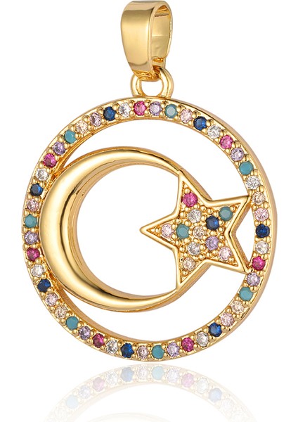 VC400X3 3 Adetlot Trendy Ayçiçeği Üzüm Kiraz Zirkon Kolye Çapraz Su Damlası Akçaağaç Yaprağı Bakır Cz Charms Dıy Takı Kolye Kolye (Yurt Dışından)