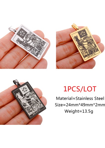 Gümüş Tarzı Ölüm 22 Tarot Kartları Kolye Kolye Paslanmaz Çelik Binbaşı Arcana Kehanet Takılar Takı Kişiselleştirilmiş Kolye Yapımı Hediye Dıy (Yurt Dışından)