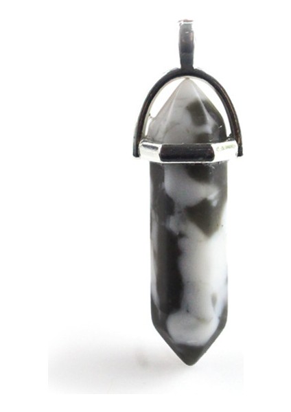 No.19 Boyutu Altıgen Çakra Sarkaç Kolye Kolye Dıy Takı Yapımı Kadın Gençler Kızlar Doğal Taş Kolye Moda Takı (Yurt Dışından)