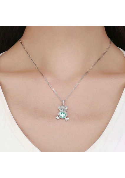 N101212 Kişilik Sevimli Ayı Kolye Yuvarlak Kolye Bebek Kız Kore Moda Kawaii Ayı Kolye Hediye Takı Için Uygun (Yurt Dışından) modelleri